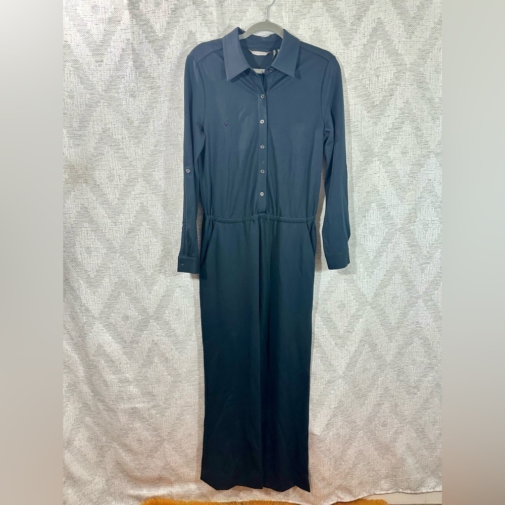 Soft Surroundings navy weekend jumpsuit size S